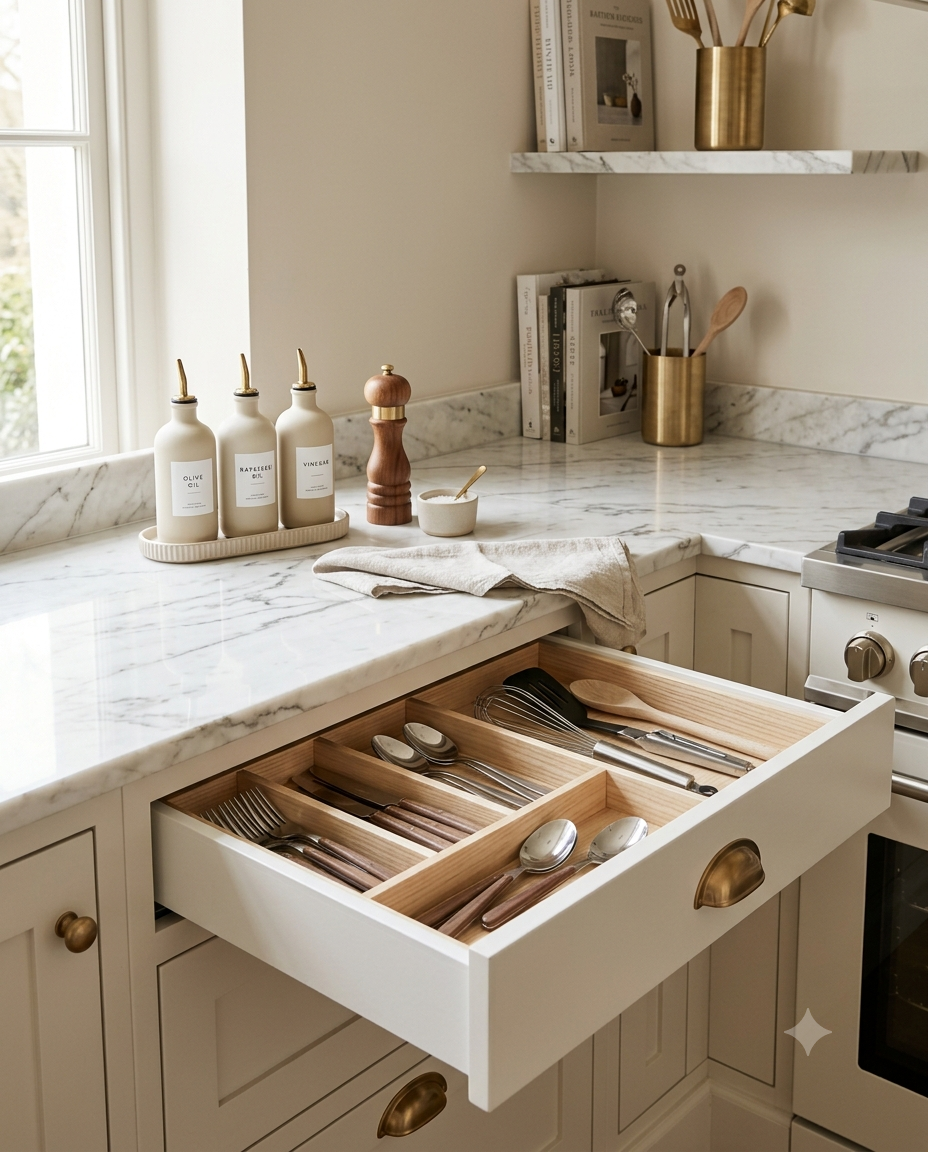 Organized kitchen drawer