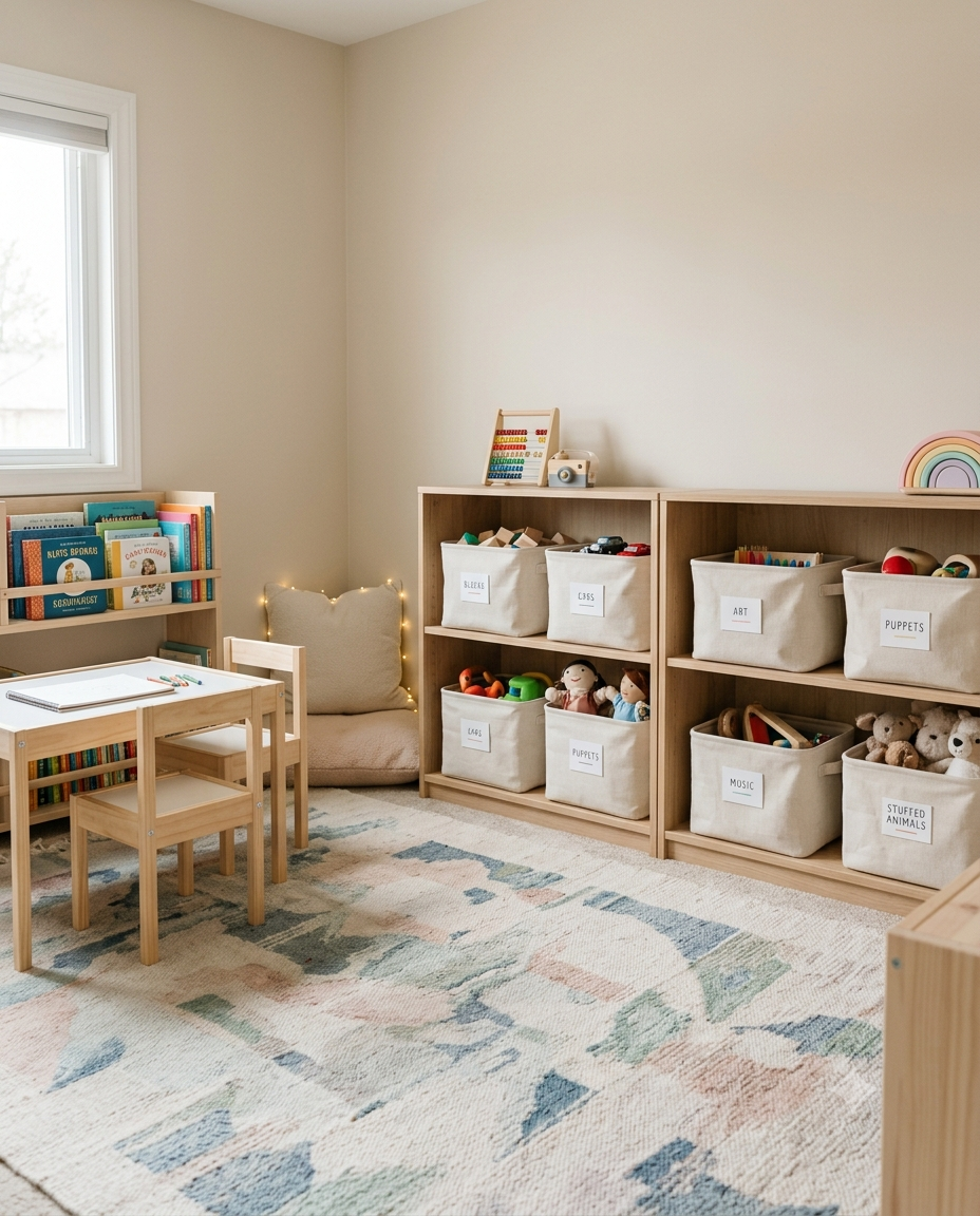 Organized children's playroom